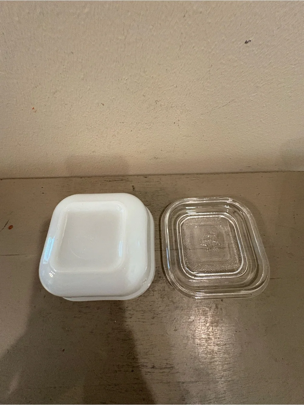 VTG Fire King Square Milk Grass Refrigerator Dish